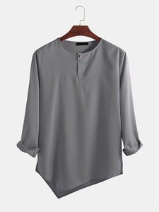 เสื้อเชิ้ตลายตารางแขนยาวสำหรับผู้ชายเสื้อเชิ้ตลายตารางแขนยาวมีกระเป๋าหน้าอกสำหรับผู้ชาย - Product Image 6