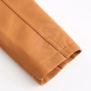 Chaqueta de Cuero PU de Moda Premium para Mujer, de Alta Calidad, Transpirable, con Tejido de Lona - Product Image 4