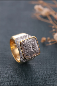 แหวนเพชรมอิสซาไนท์ชุบทอง18k แข็งประดับเพชรอัญมณีฮิปฮอป - Product Image 5