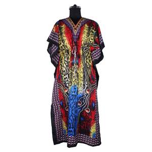 Fashion Style Long Beach <b>Kaftan</b> Pom Pom <b>Kaftan</b> Hand Block Print <b>Kaftan</b> Handmade Indian Caftan Abaya <b>Kaftan</b> Caftan Arab Jalabiya - Product Image 6
