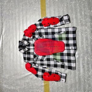 Camisa de Franela para Motocicleta con Protección de Nivel 2, Homologada CE, con Almohadillas Rojas, Camisa Protectora de Franela para Motocicleta, Camisa de Franela de Aramida para Motocicleta - Product Image 4
