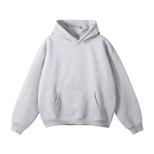 Sudadera con capucha Premium de algodón 100% de gran tamaño para hombre con logotipo personalizado, bordada y teñida Lisa para primavera - Product Image 6