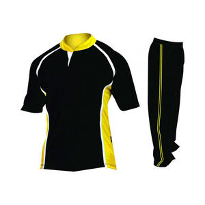 Camisas y pantalones estampados de manga corta transpirables con uniforme de cricket para hombre con logotipo personalizado fabricados en Pakistán a la venta - Product Image 1