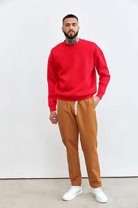 Pull-over à col rond unisexe 330 g/m² 100% coton polyester Sweatshirts vierges brodés avec logo personnalisé de grande taille pour l'hiver - Product Image 2