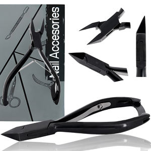 Nouvelle Arrivée Coupe-Ongles Professionnel en Acier Inoxydable de Luxe Durable avec Poignée Confortable Écologique à Large Ouverture Noir - Product Image 5