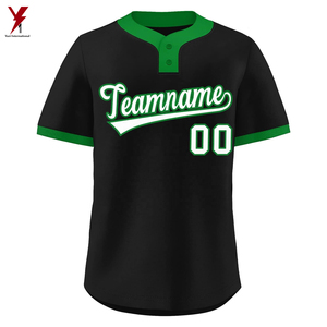Baseball Jersey With Your Logo Printed Font Team Name and Number Two Button Full Baseball Jersey Custom - Product Image 4