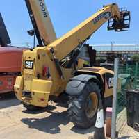 Chariot télescopique Caterpillar TH414 d'occasion, 2 tonnes, haute performance, diesel, tout-terrain, 4x4, avec mât à trois sections, hauteur de levage de 13,7 m
