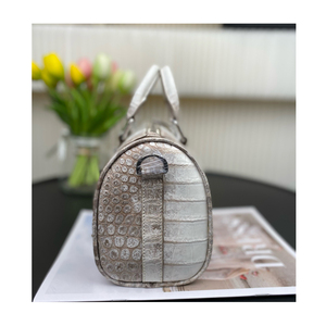 Wholesale Designer Top Quality Exotic Genuine Himalayan Color crocodile <b>Leather</b> Skin Travel Duffel <b>Bag</b> for Men - Product Image 2