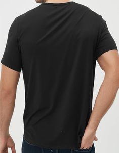 Crew Fitness T-shirts en coton épais pour hommes Trendy Casual Fit Manches courtes Design brodé élégant - Product Image 6