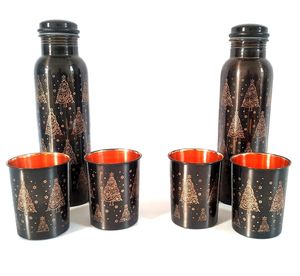 ขวดทองแดงโบราณสีดำ2L ออกซิไดซ์อุปกรณ์สำหรับดื่มปราศจาก BPA ดีไซน์ติดเพชรสำหรับกาแฟและห้องยิมใช้โลโก้แบบปรับแต่งได้ - Product Image 3