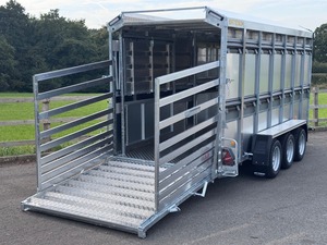 รถพ่วงขนส่งปศุสัตว์ทนทานรถกึ่งพ่วงหมูวัวสำหรับงานหนัก - Product Image 4