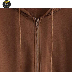 2026 Faible MOQ Hiver Sweats à capuche personnalisés à fermeture éclair intégrale pour homme, couleur unie, décontractés, 100% Coton, respirants, écologiques - Product Image 2