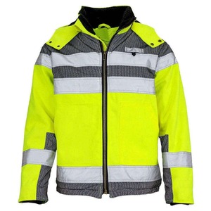 Venta al por mayor de poliéster/algodón Streetwear ropa de trabajo de invierno chaqueta Industrial transpirable resistente al fuego con capucha cuello alto - Product Image 1