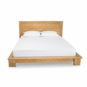 Cama de madera elegante y resistente personalizada con mesa auxiliar para Arreglo de muebles de dormitorio tradicional moderno - Product Image 5