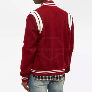 ออกแบบแจ็คเก็ตฤดูหนาวแบบ Letterman คุณภาพสูง ปรับแต่งได้ เป็นมิตรกับสิ่งแวดล้อม แห้งเร็ว สไตล์สตรีทแวร์ ทรงหลวม กันน้ำ สำหรับผู้ชาย - Product Image 4