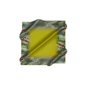 Green Floral Cotton <b>Square</b> <b>Scarf</b> - Product Image 1