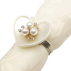 Anneaux de serviette créatifs, modernes, dorés, classiques, écologiques, en acier inoxydable/aluminium, de luxe, personnalisés pour la décoration de mariage et de fête - Product Image 3