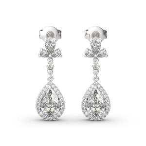 ต่างหูแฟชั่นทรงหยดน้ำเงินสเตอร์ลิงเจลิยา ฮาโล เพียร์ คัท - Product Image 1