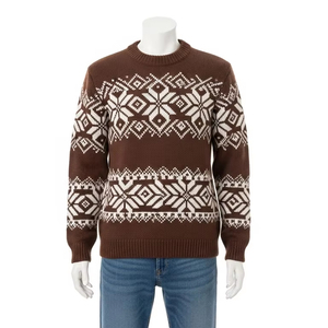 เสื้อสเวตเตอร์ถักกันหนาวผ้าอะคริลิคอุ่นทนทานแบบสวมหัวสำหรับสวมใส่ทุกวันเสื้อผ้าลำลองกลางแจ้งฤดูหนาว - Product Image 4