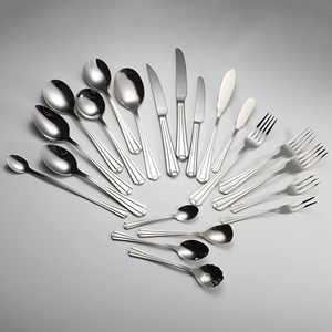 Juego de Cubiertos de mesa de comedor respetuoso con el medio ambiente de acero inoxidable, pulido de espejo alto, estilo de lujo moderno real, lavavajillas duradero - Product Image 4