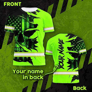 Camisetas de seguridad de alta visibilidad para hombre Ropa DE TRABAJO reflectante de manga corta con función de secado rápido Impresión de logotipo personalizable - Product Image 2