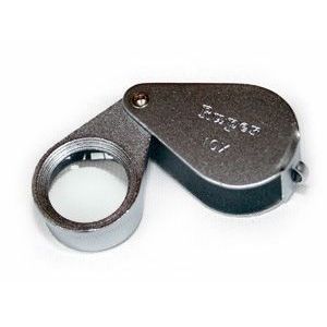 Handheld Jewelers Loupe Magnifier 10x 20mm Achromatic Glass Lens Metal & <b>Plastic</b> - Product Image 1