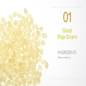 Fournisseur en vrac de vente à l'échelle mondiale de texture dure naturelle goût sucré Type de traitement gonflé Magic Gold Pop Grain Snack - Product Image 2