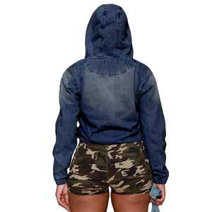 Nuevo Conjunto de Dos Piezas de Mezclilla para Mujer, Primavera 2026, Chaqueta Corta sin Espalda y Pantalones Cortos, Estilo Urbano, Transpirable, Ropa Casual - Product Image 6