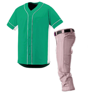 Vente en gros d'uniforme de baseball à boutons et col en V avec logo personnalisé Maillot pour adulte à séchage rapide avec sublimation Design uni vierge - Product Image 1