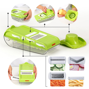 Household Multifunctional <b>Vegetable</b> Cutter Manual Food Slicer <b>Shredder</b> Dicer Kitchen Prep Tool With Safety Hand Protector - Product Image 3