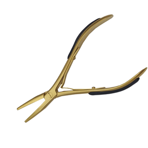 คีมต่อผมปลายแบนแบบขายส่ง โลโก้สั่งทำได้ สีดำทอง สแตนเลส อเนกประสงค์ - Product Image 2