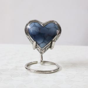 Urna Funeraria de Aluminio Estilo Americano (Diseño de Corazón) para Mascotas, de Alta Calidad, Metal de Lujo, Personalizable, para Guardar Cenizas - Product Image 2