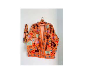 Fait à la main pour femmes Suzani broderie courte Kimono Robe hiver fête porter veste manteau-idée cadeau parfaite pour elle - Product Image 1