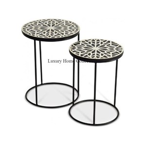 Set of <b>3</b> Home Designer Fancy Decorative Side and <b>Nesting</b> <b>Table</b> Unique Design Latest Arrival Metallic High Quality Furniture - Product Image 3