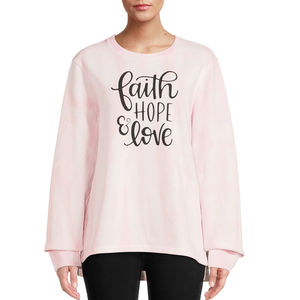 Sudadera de poliéster con cuello redondo y hombros caídos 2024, nuevo diseño de alta calidad, sudadera para mujer, sudadera sostenible de secado rápido - Product Image 1