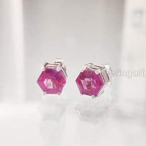 Women's <b>Stud</b> Earring Natural Alexandrite Gemstone June Birthstone Wedding Handmade Jewelry 925 Sterling <b>Silver</b> <b>Stud</b> Earring - Product Image 1