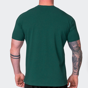 OEM en blanco 260 GSM manga corta cuello redondo hombres camiseta personalizada algodón orgánico camiseta - Product Image 4