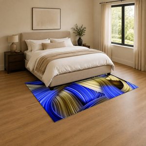 RUGS DEPOT LXDP-0553 Wholesale Charcoal Grey Marble Effect Digital Printed Machine Washable Chenille Area Rug Non <b>Slip</b> - Product Image 3