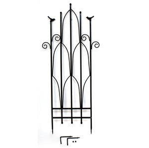 Chất Lượng Tuyệt Vời Ngoài Trời Kim Loại Màu Đen Nhà Máy Bột Tráng Leo Núi Nhà Máy Hỗ Trợ Vườn <span class=keywords><strong>Trellis</strong></span> Giá Cả Hợp Lý - Product Image 4