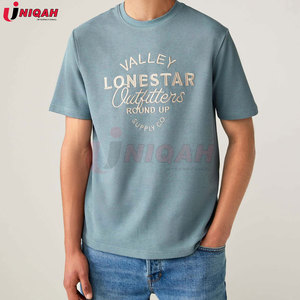 T-shirts personnalisables pour hommes 100% coton de haute qualité Style léger formel solide col roulé à manches courtes respirant personnalisé - Product Image 6