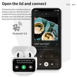 Auriculares Intrauditivos Bluetooth 5.4, Blancos, con Reducción de Ruido, Pantalla a Color, Cancelación de Ruido, Micrófono Integrado - Product Image 3