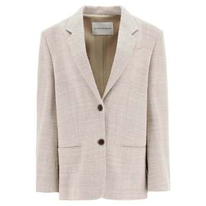 Blazer da Donna in Misto Cotone Testurizzato Rosettan di MALENE BIRGER, Taglia 10, con Decorazione a Bottoni in Colore Naturale - Product Image 1