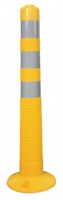 Poteau délimiteur flexible SM Brand à dessus ouvert en EVA TPU avec bande réfléchissante prismatique haute intensité orange/jaune, modèle de sécurité routière TW
