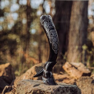 Cuerno Vikingo de Valor para Bar en Casa y Decoración Rústica, Cuerno Vikingo Tradicional para una Experiencia de Bebida Medieval a Precio Económico - Product Image 3