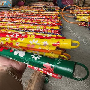 Manche de balai en PVC à motif floral, nettoyage domestique et de jardin, manche en bois - Product Image 5