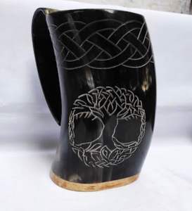 Unique Design Polished Natural Buffalo Drinking Horn <b>Mug</b> Best Quality Use for Party Hotel Home Restaurant BY HF CRAFTS - Product Image 4