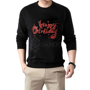 เสื้อสเวตเชิ้ตผ้าฝ้าย100% สำหรับผู้ชายประดับพลอยเทียมสำหรับฤดูหนาว - Product Image 1