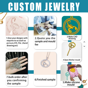 Collana di gioielli personalizzati produttore 14K 18K collane 925 in argento collane personalizzate collane Custom anelli orecchini bracciali - Product Image 2