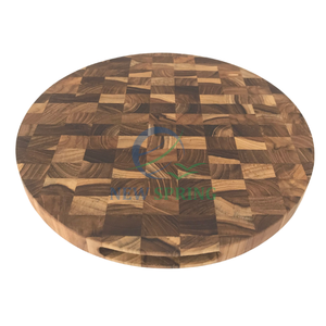 Logo personnalisable de haute qualité planche à découper en bois de teck forme durable écologique pour la maison et les restaurants blocs à découper - Product Image 4