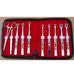 Kit Profesional de Pinzas para Perforaciones Corporales Permanentes, 10 Piezas, Acero Inoxidable de Grado Médico, Manual, Alta Calidad - Product Image 1